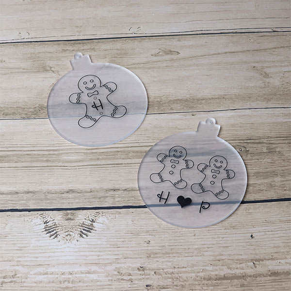 Gingerbread Man Initial Christmas Tree Decorations