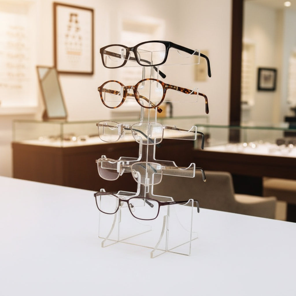 4mm Clear Acrylic Glasses Display Stand