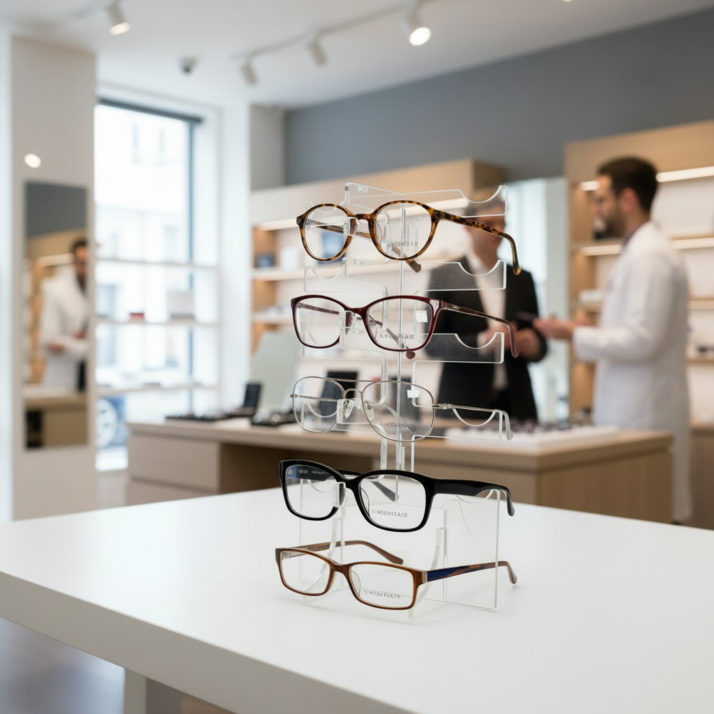 4mm Clear Acrylic Glasses Display Stand
