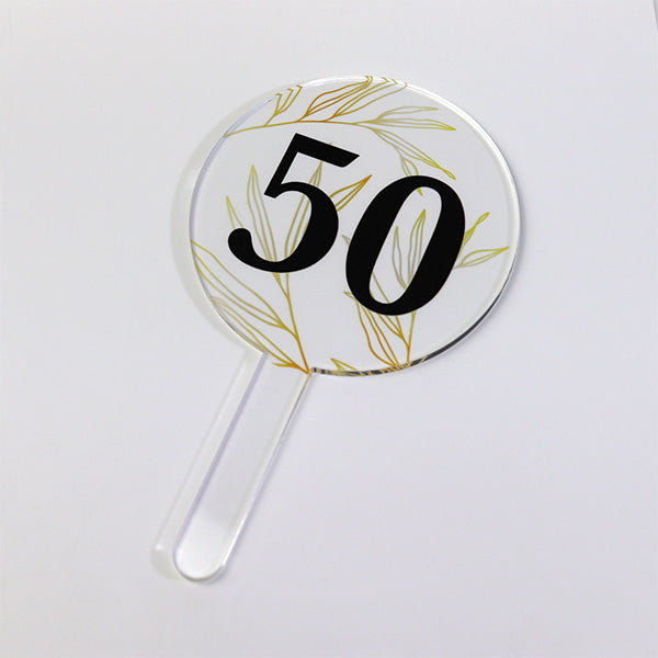 Gold Leaf Milestone Birthday Cake Topper