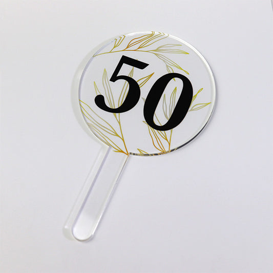 Gold Leaf Milestone Birthday Cake Topper
