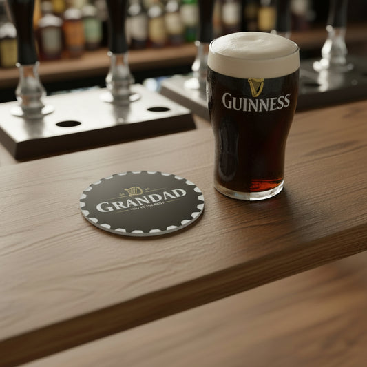 Best Grandad Guinness Style Printed Coaster
