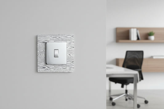 Grey Wood Effect Light Switch Surrounds / Socket Surrounds