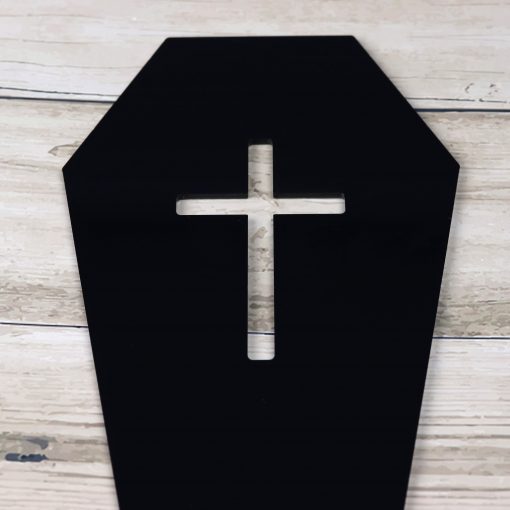 Cross Coffin Shape Garden Sign