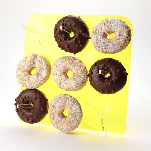9 Space Small Acrylic Doughnut Display Board
