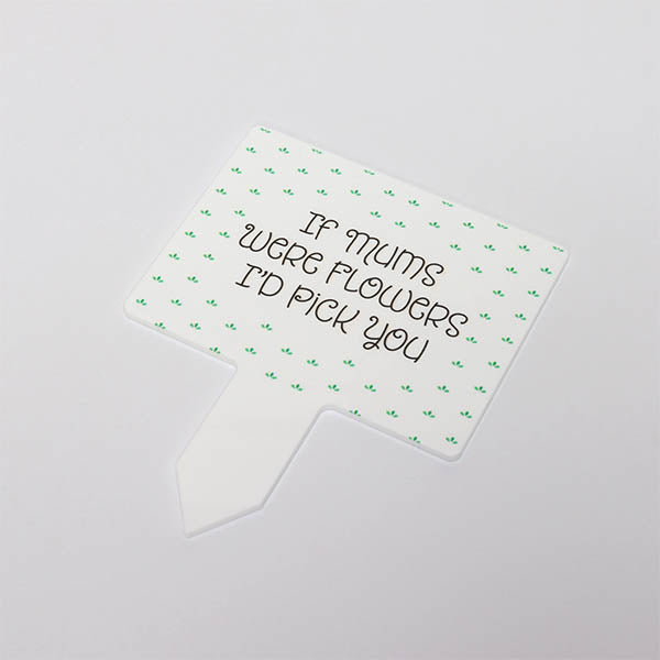 ‘If Mums Were Flowers I’d Pick You’ Plant Pot Sign
