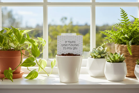 ‘If Mums Were Flowers I’d Pick You’ Plant Pot Sign