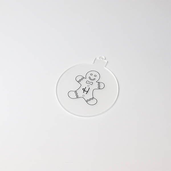 Gingerbread Man Initial Christmas Tree Decorations
