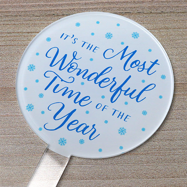 “It’s The Most Wonderful Time of The Year” Christmas Cake Topper