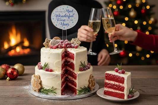 “It’s The Most Wonderful Time of The Year” Christmas Cake Topper