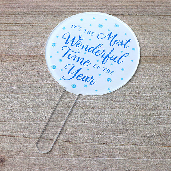 “It’s The Most Wonderful Time of The Year” Christmas Cake Topper