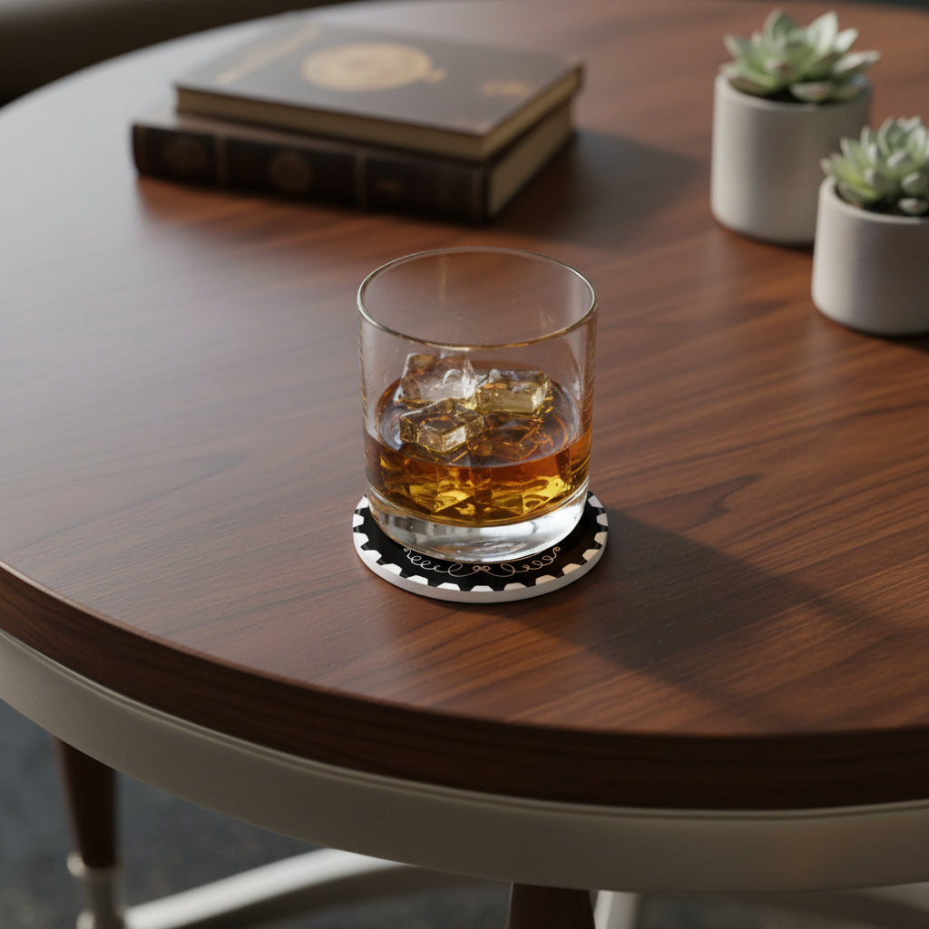 Best Dad Whiskey Style Printed Coaster
