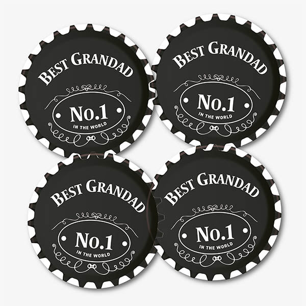 Best Grandad Whiskey Style Printed Coaster