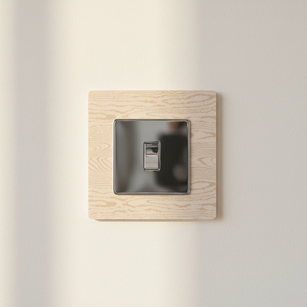 Light Wood Effect Light Switch Surrounds / Socket Surrounds