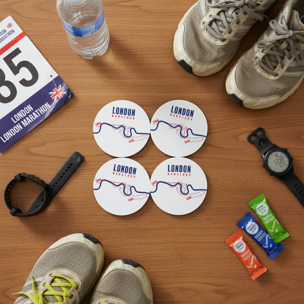 London Marathon Route Map Coaster