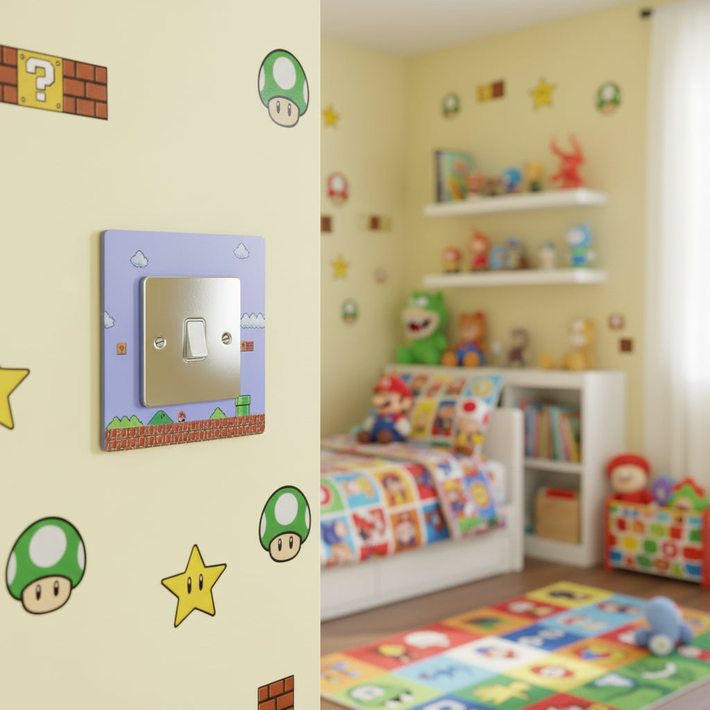 Super Mario Bros Light Switch Surrounds / Socket Surrounds