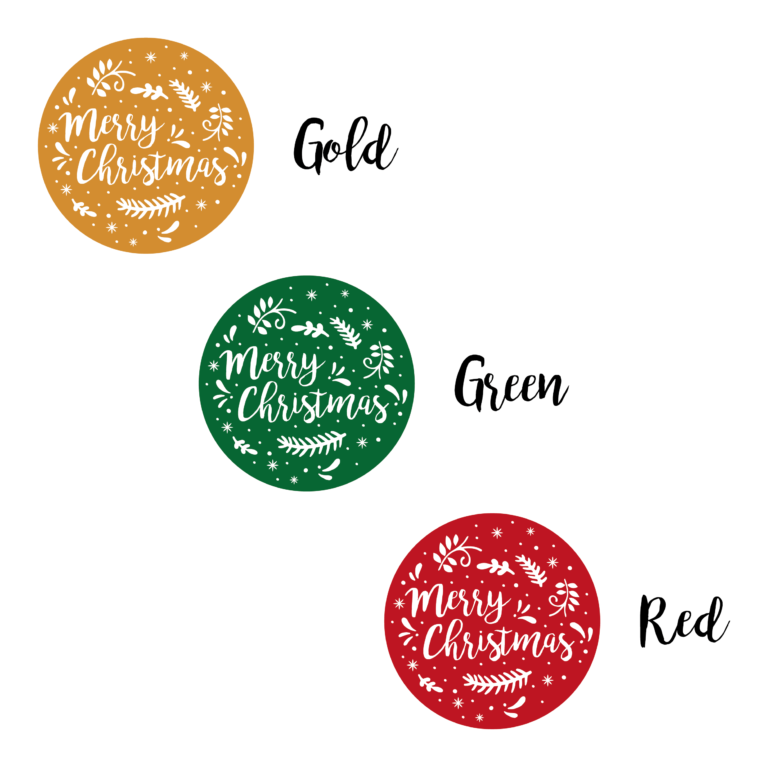 Merry Christmas Cake Topper – 3 Design Colours