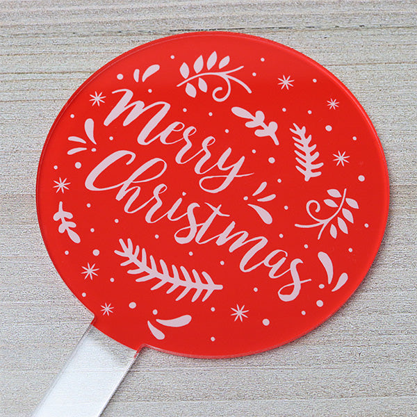 Merry Christmas Cake Topper – 3 Design Colours
