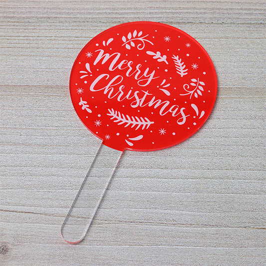Merry Christmas Cake Topper – 3 Design Colours