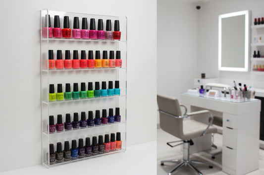 5 Tier Clear Nail Varnish Display Stand