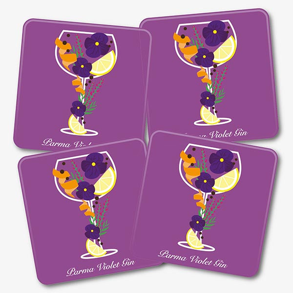 Parma Violet Gin Coaster