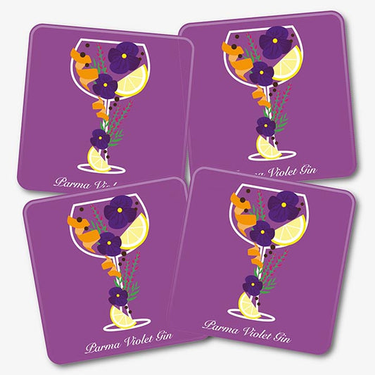 Parma Violet Gin Coaster