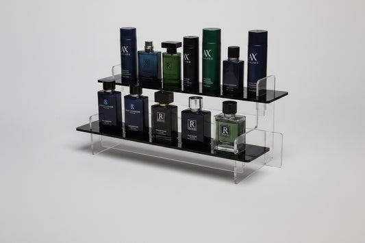 2 & 3 Tier Slimline 295mm Acrylic Tiered Display Stands