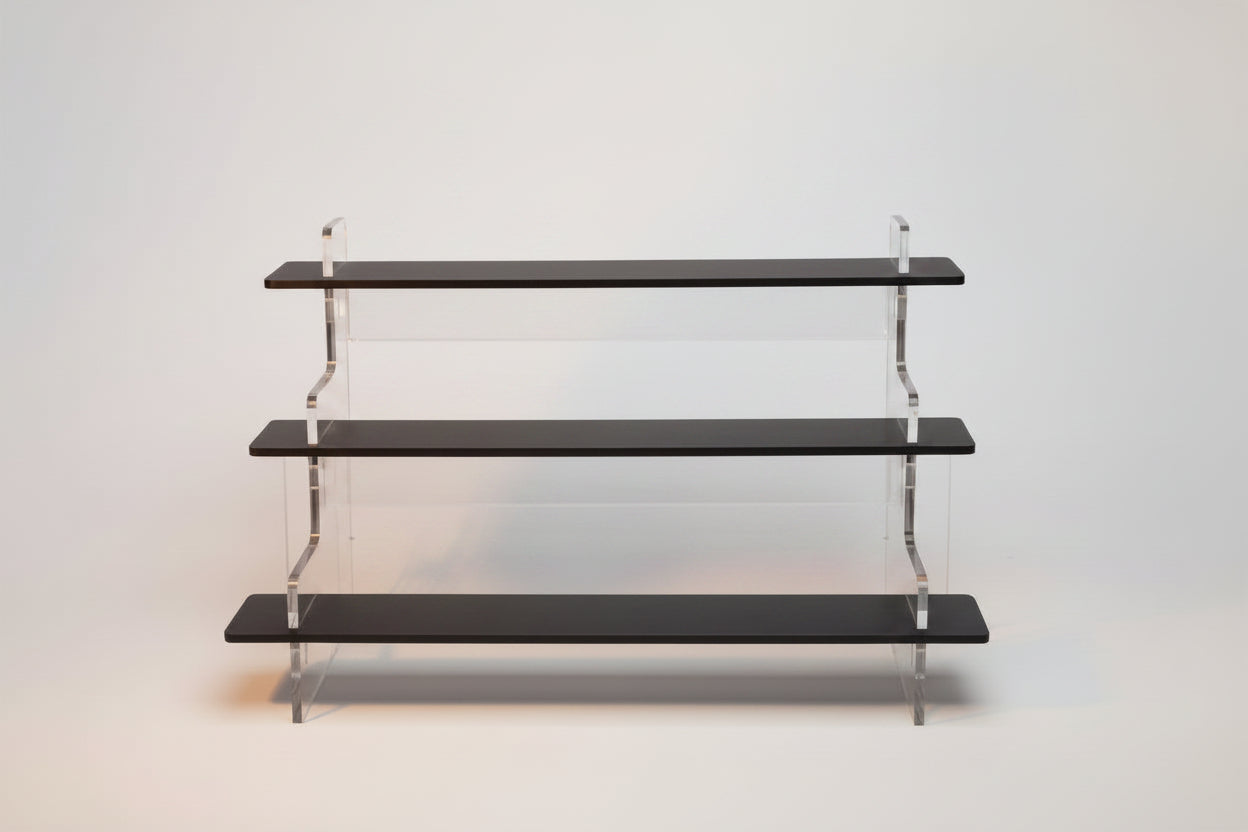 2 & 3 Tier Slimline 295mm Acrylic Tiered Display Stands
