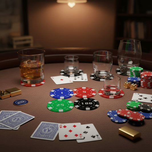 Casino Chip Coaster Set