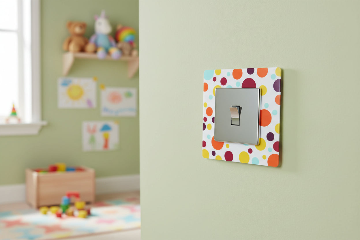 Polka Dots Light Switch Surrounds / Socket Surrounds
