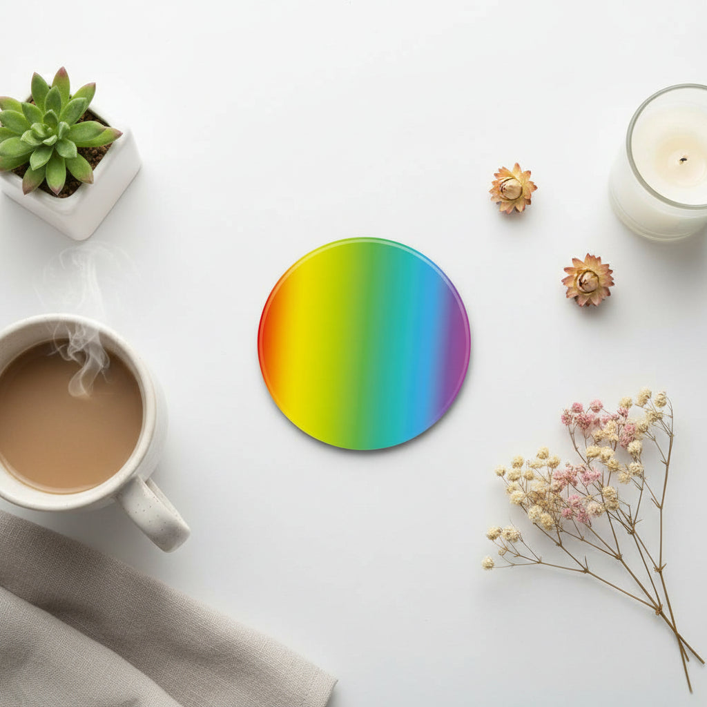 Rainbow Effect Round Coaster