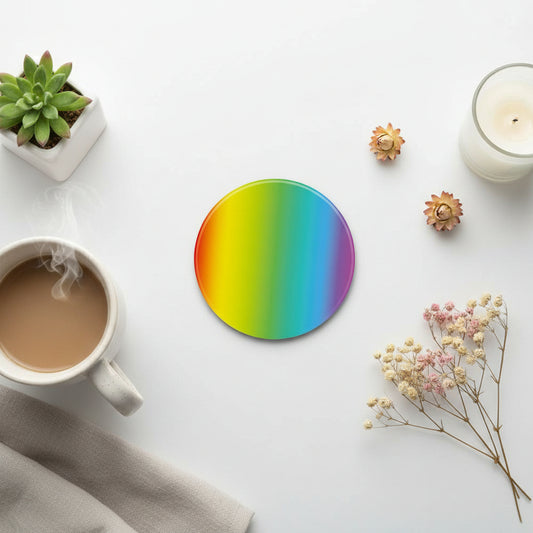 Rainbow Effect Round Coaster