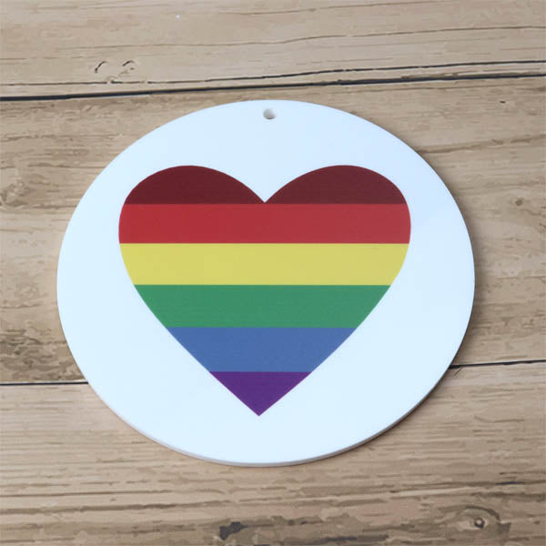 Rainbow Heart Hanging Decoration