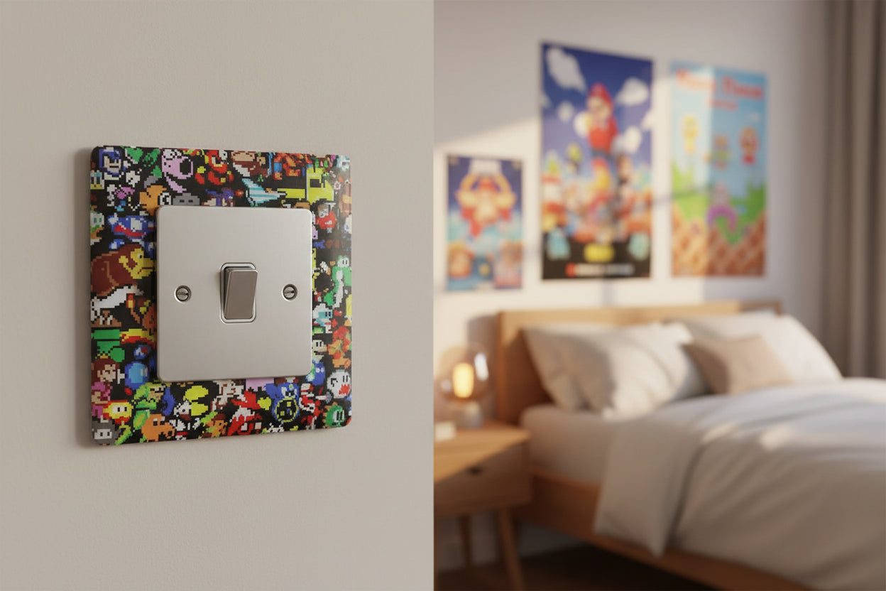 8-Bit Character Light Switch Surrounds / Socket Surrounds