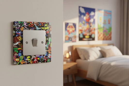 8-Bit Character Light Switch Surrounds / Socket Surrounds