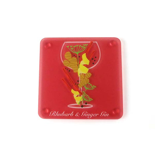 Rhubarb & Ginger Gin Coaster