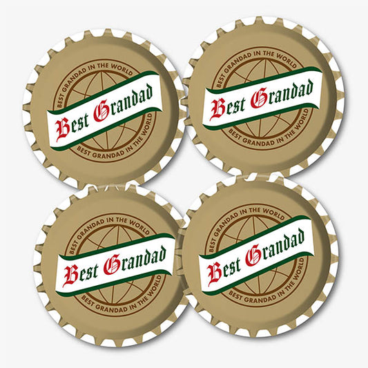 Best Grandad San Miguel Style Printed Coaster