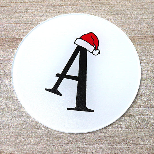 Santa Hat Letter Christmas Coasters