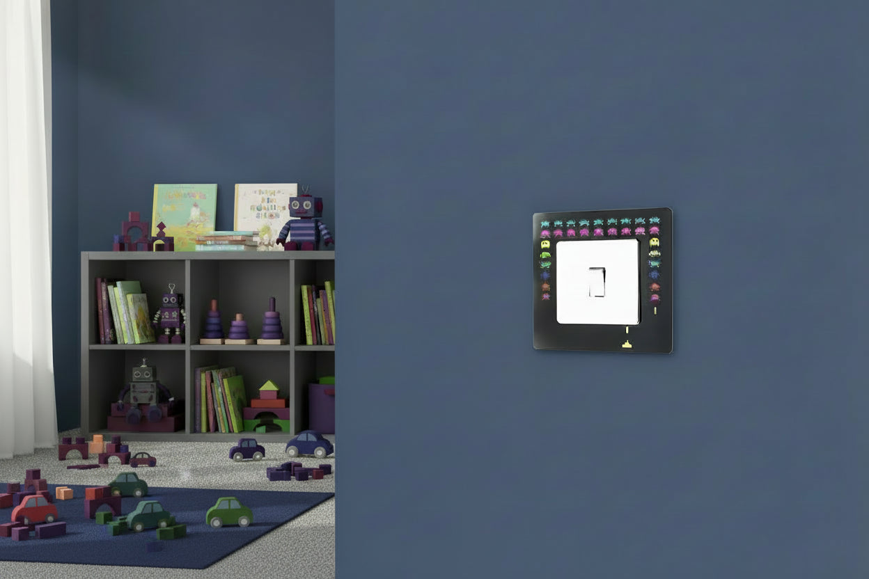 Space Invaders Light Switch Surrounds Socket Surrounds