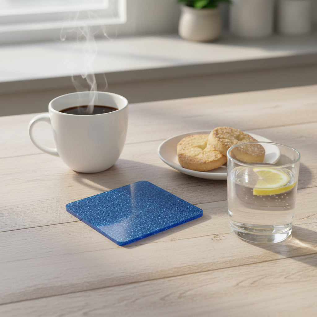 Square Glitter Effect Coasters