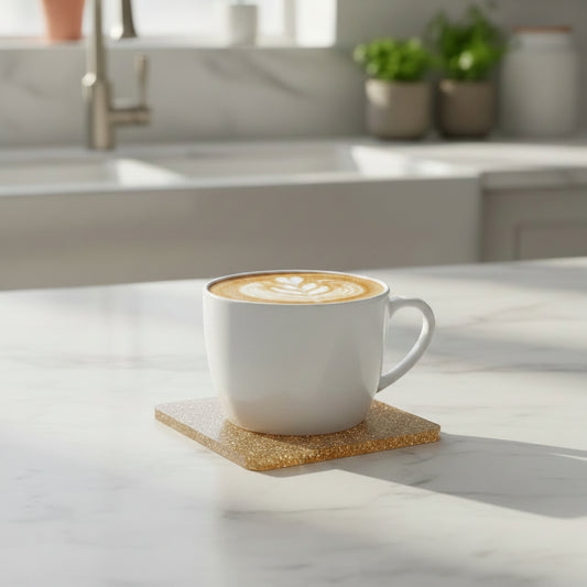 Square Glitter Effect Coasters