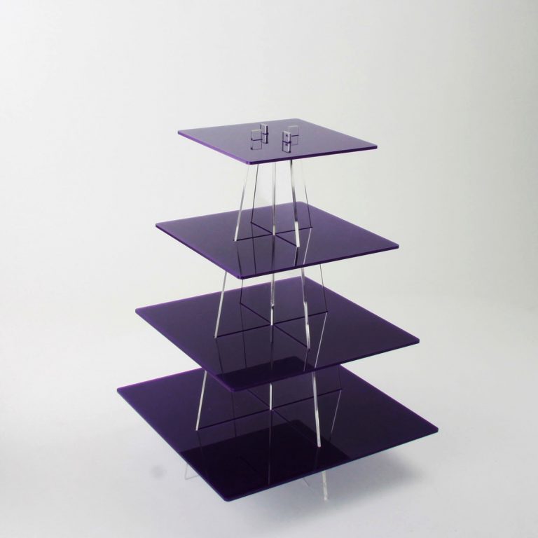 Small Square Tiered Acrylic Cupcake Stand