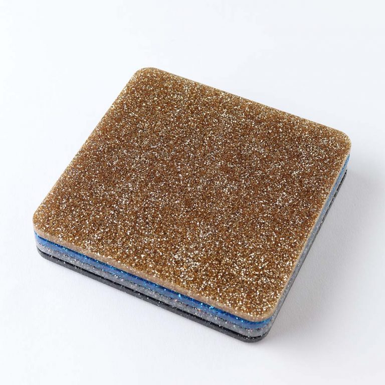 Square Glitter Effect Coasters