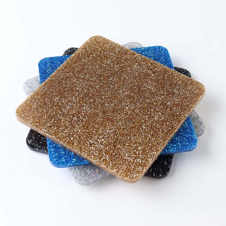 Square Glitter Effect Coasters