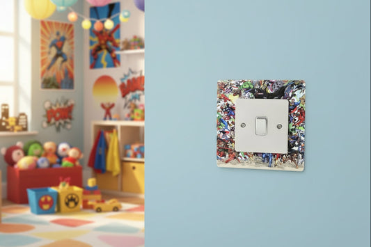 Comic Book Characters Light Switch Surrounds / Socket Surrounds