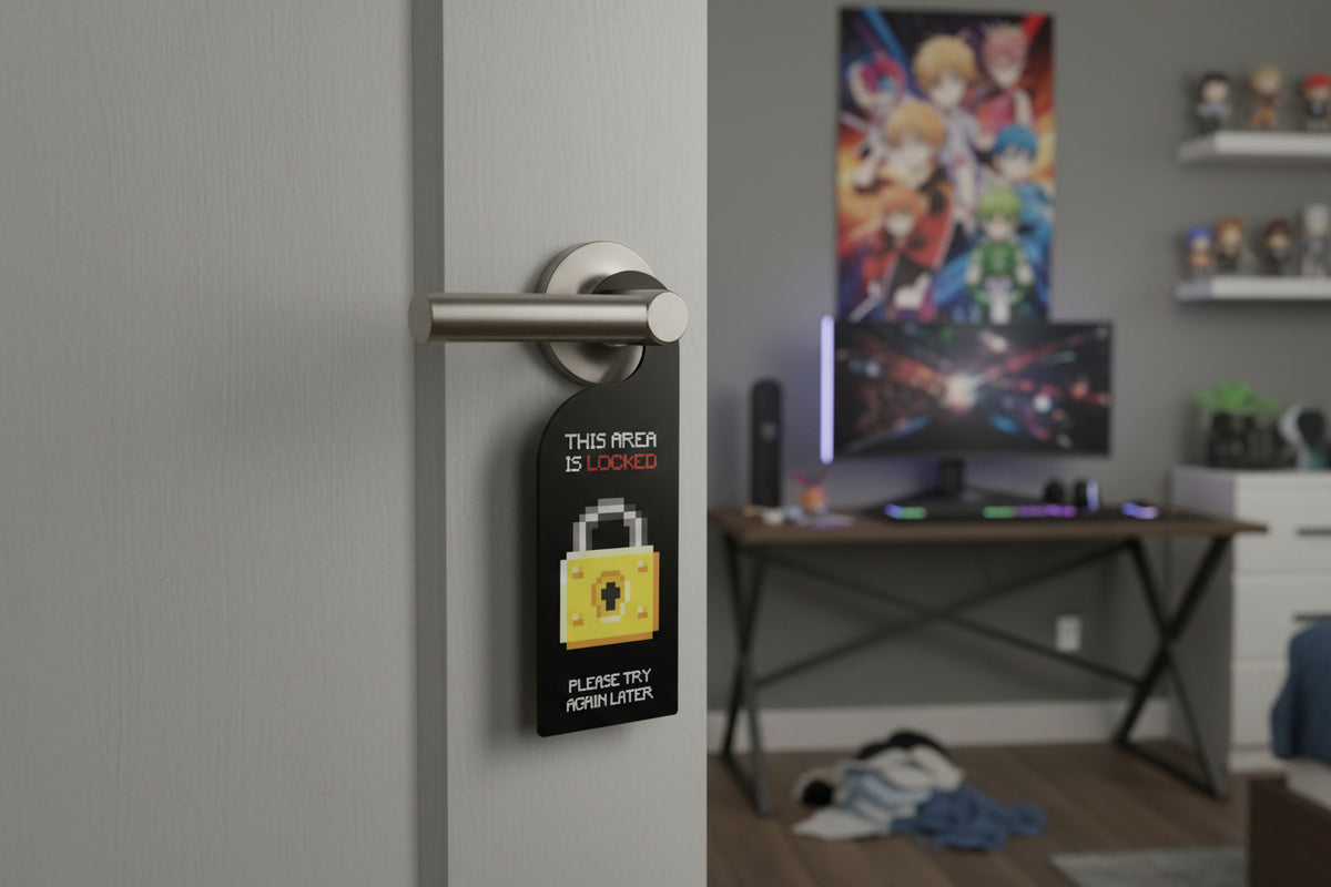 This Area Is Locked/ Unlocked Door Hanger