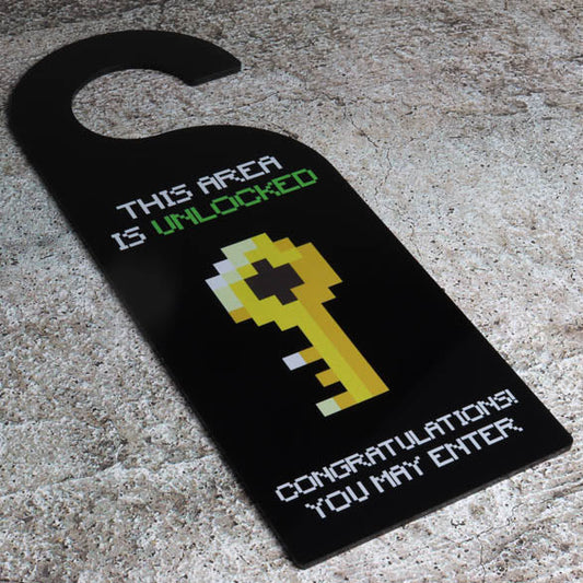 This Area Is Locked/ Unlocked Door Hanger