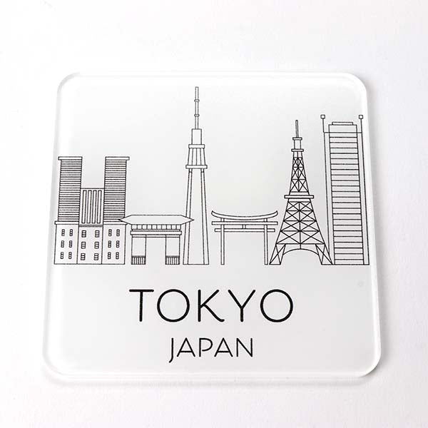 Set of 4 White City Skyline Coasters