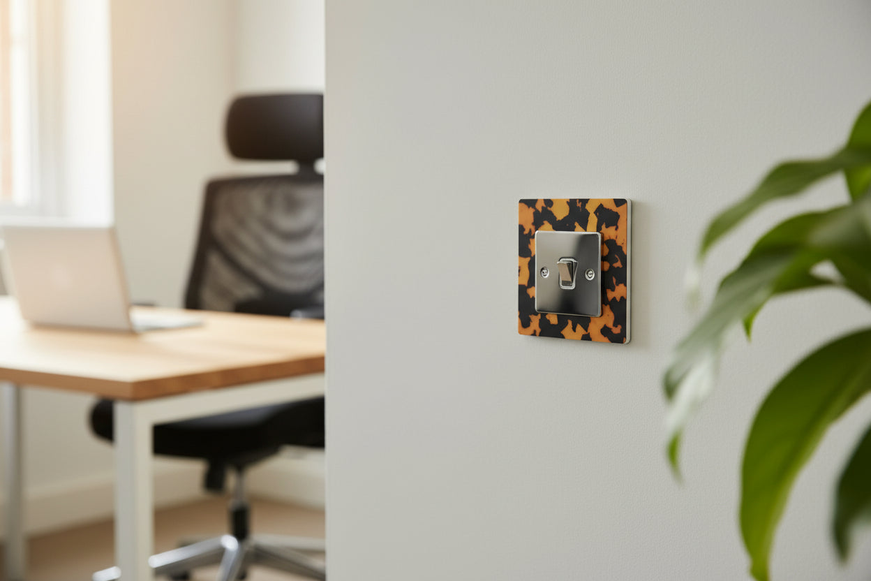 Tortoise Shell Effect Light Switch Surrounds / Socket Surrounds