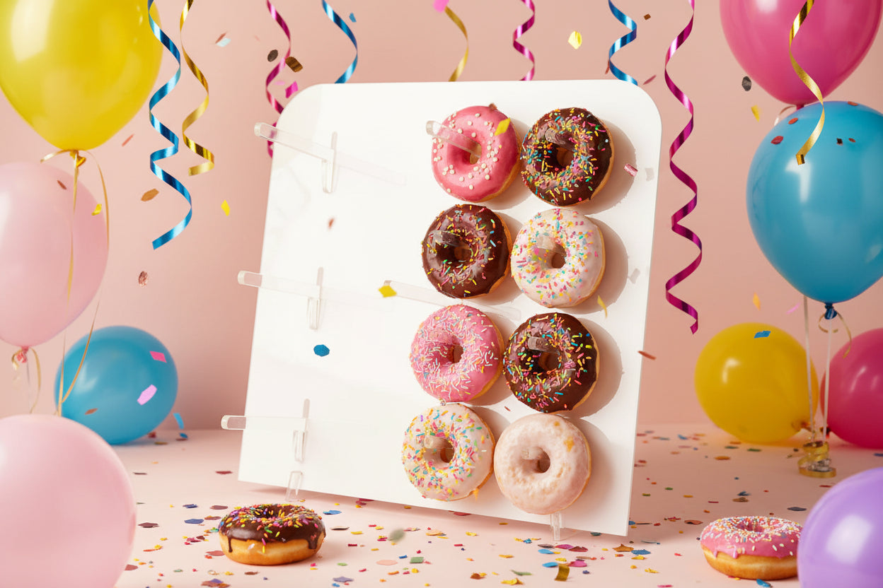 9 Space Small Acrylic Doughnut Display Board